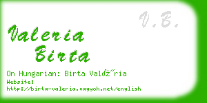 valeria birta business card